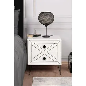 Luna - White White Nightstand