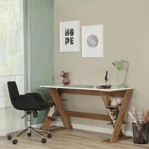 Lungo - Dark Oak, White Dark Oak
White Study Desk
