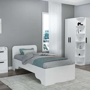 Luses - White White Single Bedstead