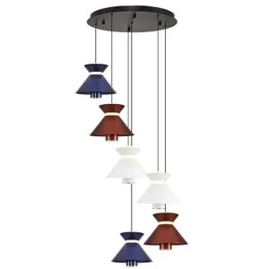 Luster 2803-6A-28 u Braon, Crvenoj i Plavoj Boji