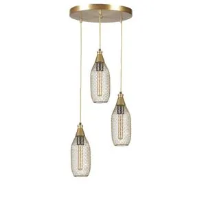 Luster Rio 8715-3 u Zlatnoj Boji