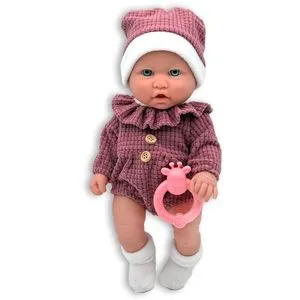 Lutka beba 30 cm sa roze kapom