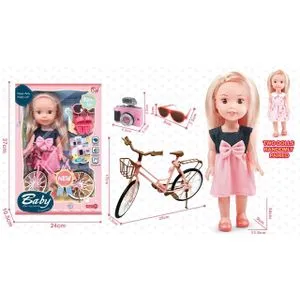 Lutka devojčica sa biciklom