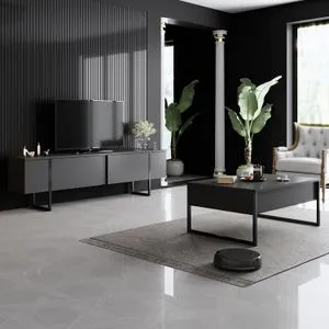 Luxe Set - Anthracite, Black Anthracite
Black Living Room Furniture Set