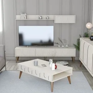 Lyon 3 - Cream, Walnut Cream
Walnut Living Room Furniture Set