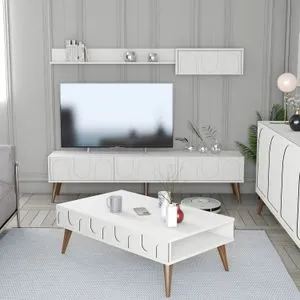 Lyon 3 - White, Walnut White
Walnut Living Room Furniture Set