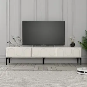 Lyon 42 - Cream, Black Cream
Black TV Stand