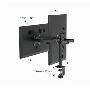 MA-D2-03 Gembird Podesivi dupli stoni drzac za monitor, tilt, 17-32 max.2x9kg