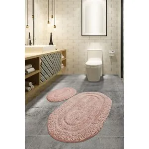 Macoroni - Pink Pink Bathmat Set (2 Pieces)
