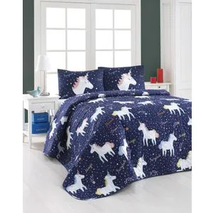 Magic Unicorn - Dark Blue Dark Blue
White
Yellow King Quilted Bedspread Set (FR)