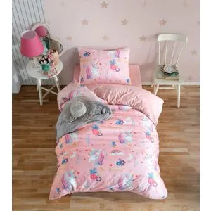 Magical - Roze Jednobojni Set Posteljine