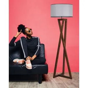 Maçka Ceviz Ahşap Lambader Silindir Hasır Gri Abajurlu Walnut
Grey Floor Lamp