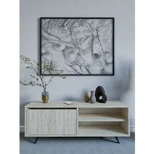 Maku - Travertine Travertine TV Stand