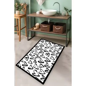 Mali tepih u obliku srca - Višebojni