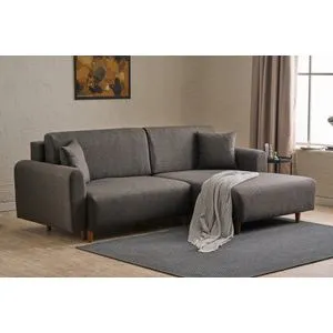 Mane Right - Anthracite Anthracite Corner Sofa-Bed