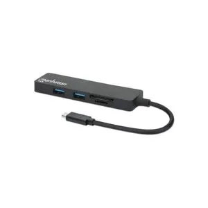 Manhattan 164948 3-port USB hub sa SD/MicroSD čitačem kartica