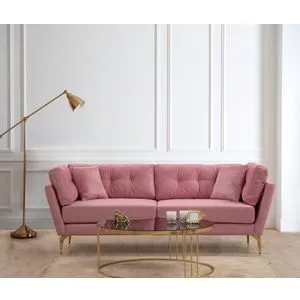 Mapa - Rose Dusty Rose 3-Seat Sofa