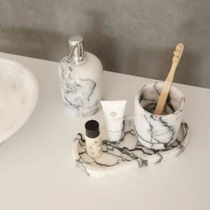MAR07010302D White Bathroom Set (3 Pieces)