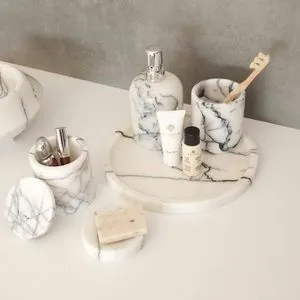 MAR07050302D White Bathroom Set (5 Pieces)