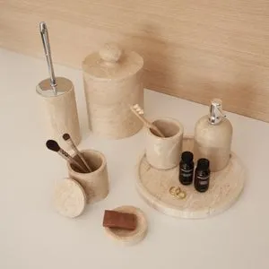 MAR07110104D Beige Bathroom Set (7 Pieces)