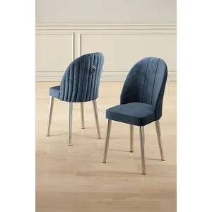 Mara - Set stolica u antracitnoj i hromiranoj boji (4 komada)