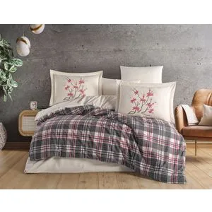 Margeret - Black Black Poplin Double Quilt Cover Set