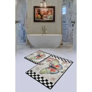 Mariposa Multicolor Bathmat Set (2 Pieces)