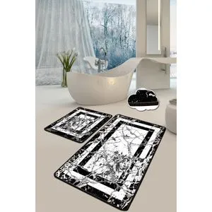Marmor - Black Black
White Bathmat Set (2 Pieces)