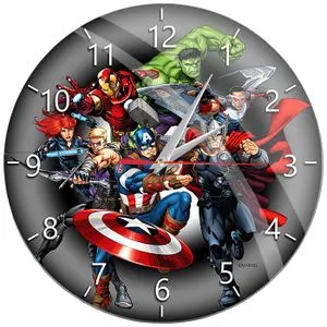 Marvel Wall Clock Glossy Avengers 003 - Wall Clock Glossy Avengers 003