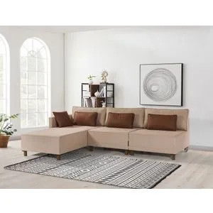 Matris Left - Brown Brown Corner Sofa-Bed
