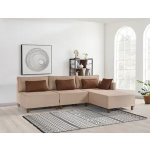 Matris Right - Brown Brown Corner Sofa-Bed