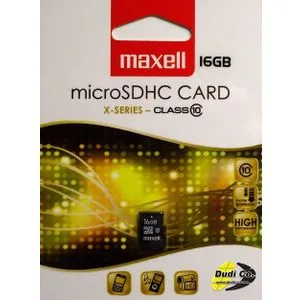 Maxell micro sdhc 16gb x-series+adapter, class 10