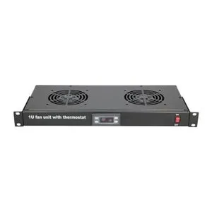 MAXPRO LINE Ventilacioni panel-polica, dva ventilatora i termostat, 1U