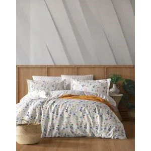 May White Orange Blue Ranforce Set Posteljine