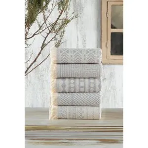 Maya - Light Grey Light Grey Wash Towel Set (5 Pieces)