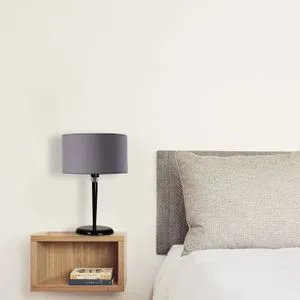 Maya Siyah Masa Lambası sa Koynom Gri Abajur