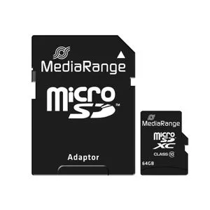 MediaRange memorijska kartica MicroSDXC 64GB MR955 + SD adapter C10