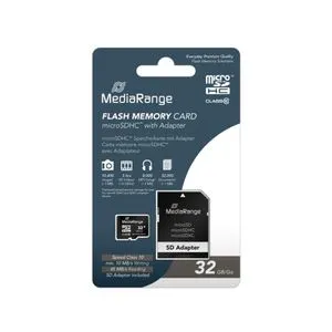 MediaRange microSDHC memorijska kartica 32 GB, class 10, s adapterom