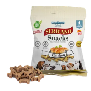 Mediterranean Poslastica Serrano Chicken flavour, poslastica za pse 100g