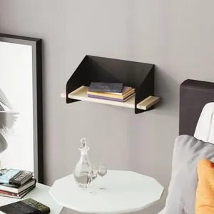 Medıum Arm - Black Black Wall Shelf
