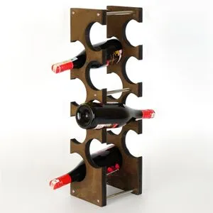 Meh216 Walnut Decorative Wooden Wine Rack
