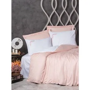 Melinda - Pink Pink
White Satin Double Quilt Cover Set