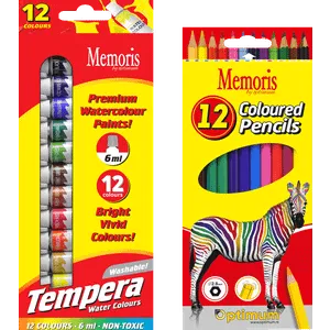Memoris I set — tempere i drvene boje