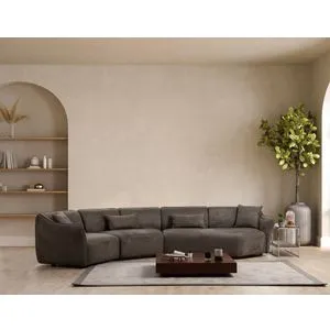Mentıs Corner 2 (L1+Cx+2Xr) Brown Corner Sofa