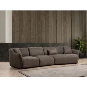 Mentıs Corner 3 (L1+O1+2Xr) Brown Corner Sofa