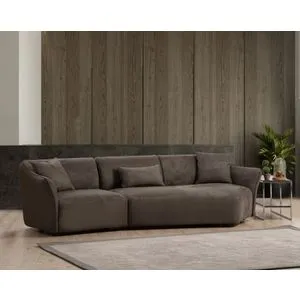 Mentıs Corner 4 (L1+2Xr) Brown Corner Sofa