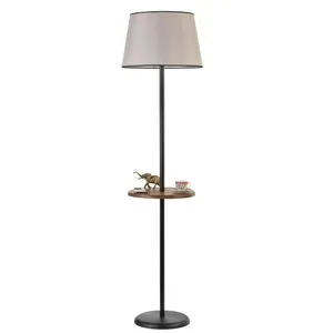Mercan Siyah Sehpalı Pramit Hasır Gri Lambader Black
Grey Floor Lamp