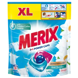 Merix 3+1 Power kapsule za pranje veša Lotus i bademovo ulje, 39kom