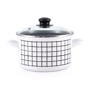 Metalac duboka šerpa DOTS&LINES 20cm/4lit Bela
