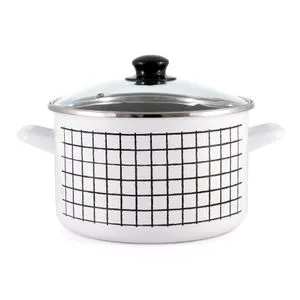 Metalac duboka šerpa DOTS&LINES 24cm/6,75lit Bela